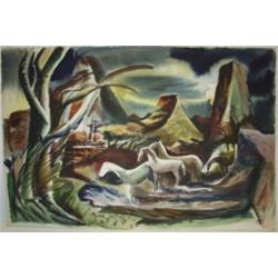 OKERBLOOM, C. (ATTRIB.) WATERCOLOR PAINTING