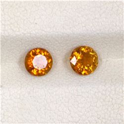 0.92ct Yellow Tourmaline Match Pair Round Cut