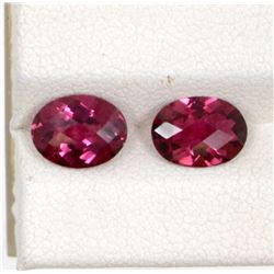 2.31ct Rubellite match pair oval cut