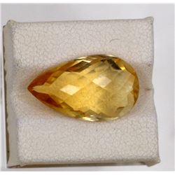 7.32ct Natural citrine pear cut