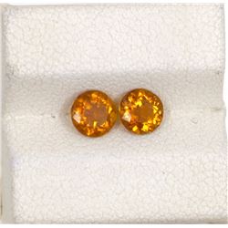 0.94ct Yellow Tourmaline Match Pair Round Cut