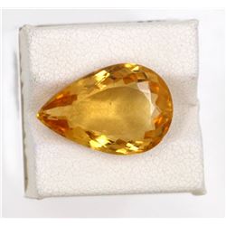 9.62ct Natural citrine pear Cut