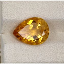 4.97ct Natural citrine pear cut