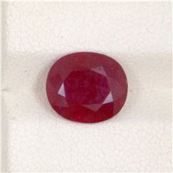 4.05ct  Ruby Oval Shaped Cut