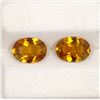 Image 1 : 2.17ct Yellow Tourmaline Match Pair Oval Cut