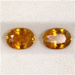2.23ct Yellow Tourmaline Match Pair Oval Cut