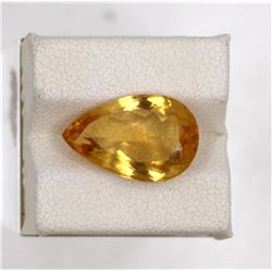 6.50ct Natural citrine pear Cut