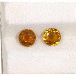 1.13ct Yellow Tourmaline Match Pair Round Cut