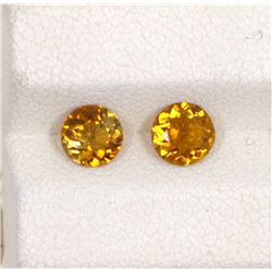 1.07ct Yellow Tourmaline Match Pair Round Cut