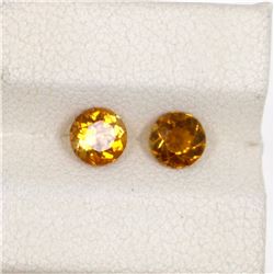 0.91ct Yellow Tourmaline Match Pair Round Cut