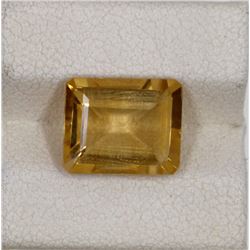 3.94ct Natural citrine emerald cut
