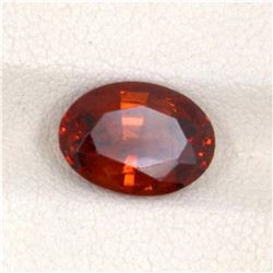 3.97ct Malaya Garnet Oval Cut