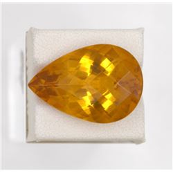 22.94ct Natural citrine Pear Cut