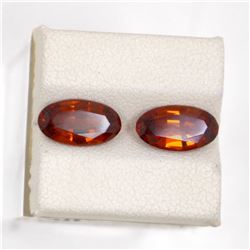 4.60ct Malaya Garnet Matching Pair Oval Cut