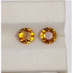 0.98ct Yellow Tourmaline Match Pair Round Cut