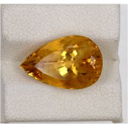 7.24ct Natural citrine pear cut