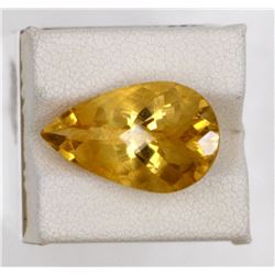 10.69ct Natural citrine pear cut