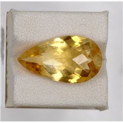 9.28ct Natural citrine pear cut