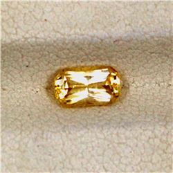 0.77ct Yellow Sapphire Emerald Cut