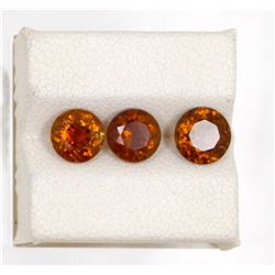 2.84ct Yellow Turmaline Round Cut 3pcs