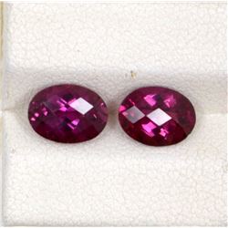 2.72ct Rubellite match pair oval cut