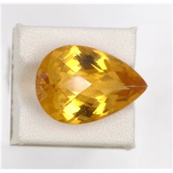 18.02ct Natural citrine Pear Cut