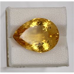 12.86ct Natural citrine pear cut
