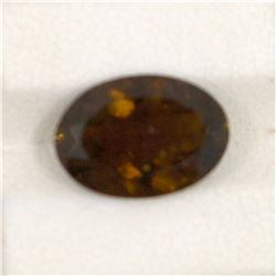5.51ct Green/Brown Tourmaline Oval Cut