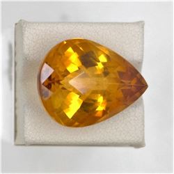 22.98ct Natural citrine Pear Cut