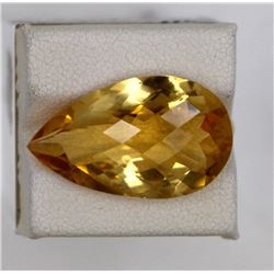 12.92ct Natural citrine pear cut