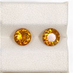 1.63ct Yellow Tourmaline Match Pair Round Cut