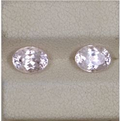 2.03ct Morganite oval match pair cut
