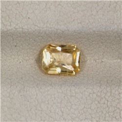0.91ct Yellow Sapphire Emerald Cut