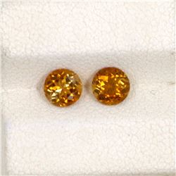 0.95ct Yellow Tourmaline Match Pair Round Cut