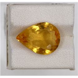 6.84ct Natural citrine pear cut