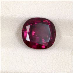 4.15ct Raspberry Garnet Cushion Cut