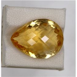 14.84ct Natural citrine pear cut
