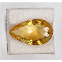 16.02ct Natural citrine pear cut