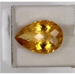 12.08ct Natural citrine pear cut