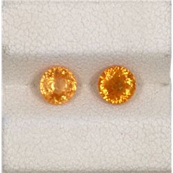 1.64ct Spessartite match pair round cut