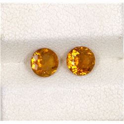 1.06ct Yellow Tourmaline Match Pair Round Cut