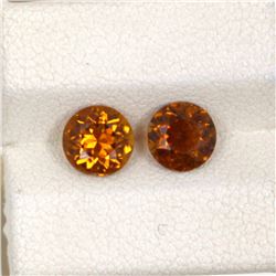 1.70ct Yellow Tourmaline Round Match Pair Cut