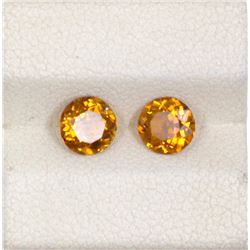 1.20ct Yellow Tourmaline Match Pair Round Cut
