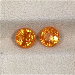 1.56ct Spessartite match pair round cut