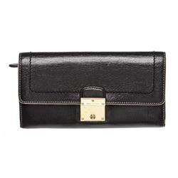 Marc Jacobs Black Leather Long Wallet