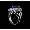 Image 4 : 14KT White Gold 2.65 ctw Tanzanite and Diamond Ring