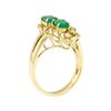 Image 4 : 0.90 ctw Emerald And Diamond Ring - 14KT Yellow Gold