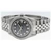 Image 2 : Rolex Mens Stainless Steel Dark Rhodium String Diamond Datejust Wristwatch