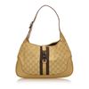 Image 1 : Gucci Gold Brown Canvas Leather Jacquard Jackie Bag