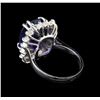 Image 3 : 14KT White Gold 8.25 ctw Tanzanite and Diamond Ring